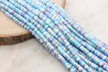 6mm shimmer mix color multicolor blue heishi beads for bracelets and DIY jewelry