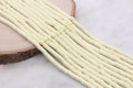 6mm yellow shimmer heishi beads for bracelets and DIY jewelry
