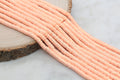 6mm peach shimmer heishi beads for bracelets and DIY jewelry