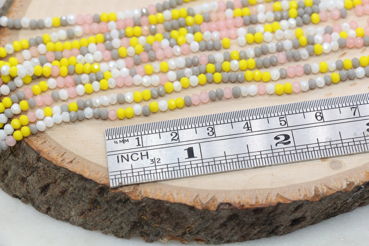 3mm Faceted Glass Beads, Mix Glass Seed Beads, Jewelry Making Beds, Bracelet Beads, Full Strand