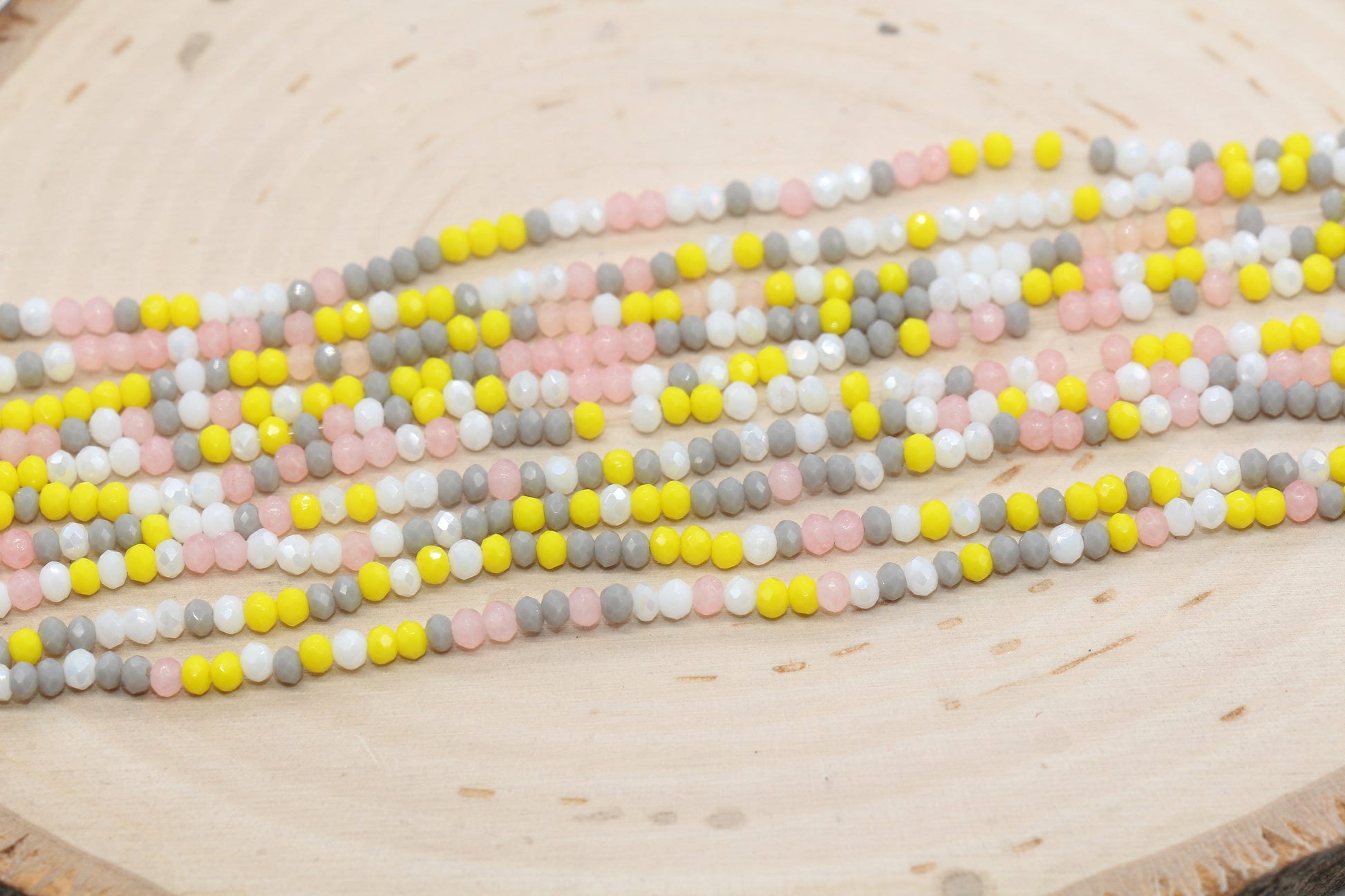 3mm Faceted Glass Beads, Mix Glass Seed Beads, Jewelry Making Beds, Bracelet Beads, Full Strand