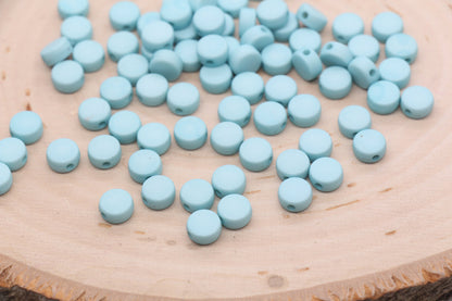 Blue Round Beads, Acrylic Round Beads, Acrylic Spacer Beads, Blue Round Beads, Acrylic Blank Round Beads, Size 7mm #3178