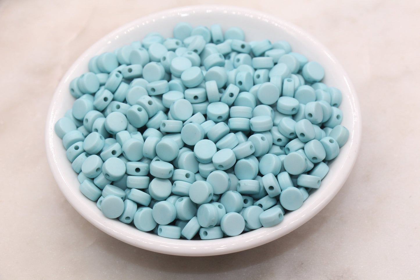 Blue Round Beads, Acrylic Round Beads, Acrylic Spacer Beads, Blue Round Beads, Acrylic Blank Round Beads, Size 7mm #3178