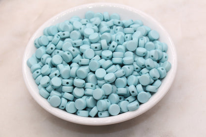 Blue Round Beads, Acrylic Round Beads, Acrylic Spacer Beads, Blue Round Beads, Acrylic Blank Round Beads, Size 7mm #3178