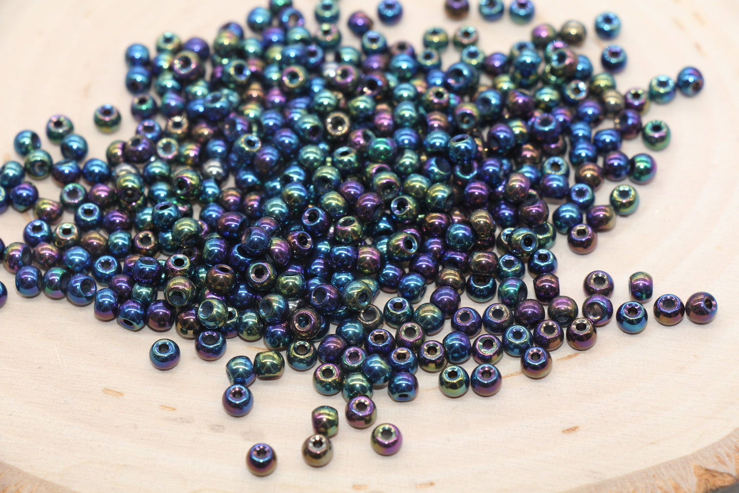 Metallic Rainbow Mix Glass Beads, 4mm Glass Round Seed Beads, Shiny Seed Beads, Beading Supplies, Beads for Bracelet #3191