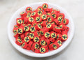 9mm spider polymer clay beads, halloween clay charms for bracelets 3