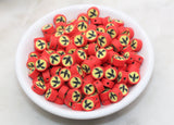 Spider Polymer Clay Beads, Halloween Bat Clay Beads, Jewelry Beads, Bead for Bracelet #512