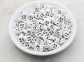 10mm halloween creepy smiling face polymer clay beads, halloween clay charms for bracelets