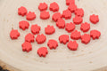 9mm red maple leaf polymer clay beads, halloween clay charms for bracelets