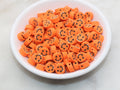 9mm vampire smiley face polymer clay beads, halloween clay charms for bracelets