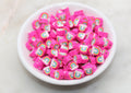 10mm pink rainbow and cloud polymer clay beads, nature clay charms for bracelets