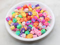 9mm paw print polymer clay beads, animal clay charms for bracelets