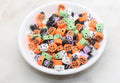9mm halloween theme polymer clay beads, halloween clay charms for bracelets