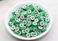 9mm spider web polymer clay beads, halloween clay charms for bracelets
