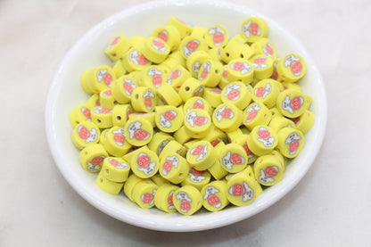 Boo Beads, Ghost Boo Clay Beads, Halloween Themed Clay Beads, Bracelet Beads, Kids Craft Beads #540