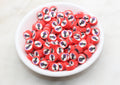 9mm black cat witch polymer clay beads, halloween clay charms for bracelets