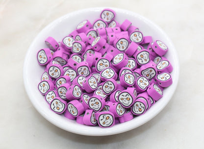 Scary Face Beads, Halloween Themed Clay Beads, Ghost Clay Beads, Bracelet Beads, Kids Craft Beads #545