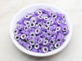 9mm spider polymer clay beads, halloween clay charms for bracelets