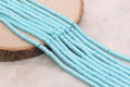 6mm baby blue shimmer heishi beads for bracelets and DIY jewelry