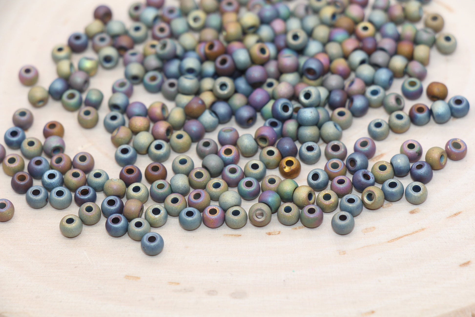 Matte Metallic Glass Beads, 4mm Glass Round Seed Beads, Frosted Seed Beads, Beading Supplies, Beads for Bracelet #1046