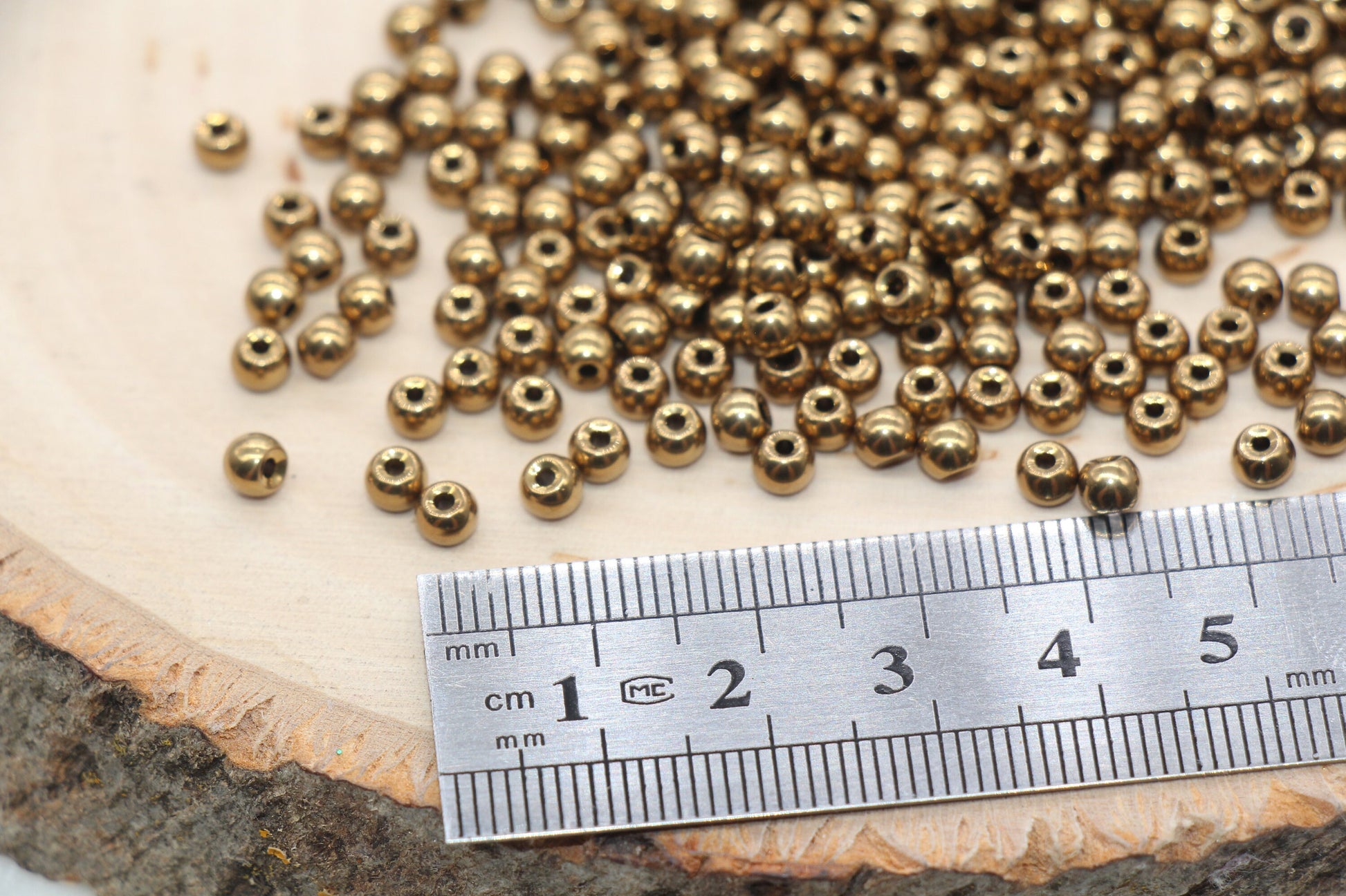 Metallic Bronze Glass Beads, 4mm Glass Round Seed Beads, Shiny Seed Beads, Beading Supplies, Beads for Bracelet #3187