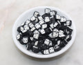 9mm-10mm white ghost polymer clay beads, halloween clay charms for bracelets 2