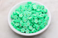 9mm green flower polymer clay beads, flower clay charms for bracelets