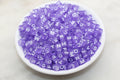 6mm Translucent Purple Acrylic Cube Letter Beads