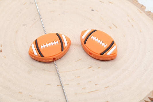 Football PVC Focal Beads, Sports Ball Beads, Chunky Beads, Beadable Pen Beads #570