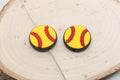 Softball PVC silicone focal beads for pens and keychains
