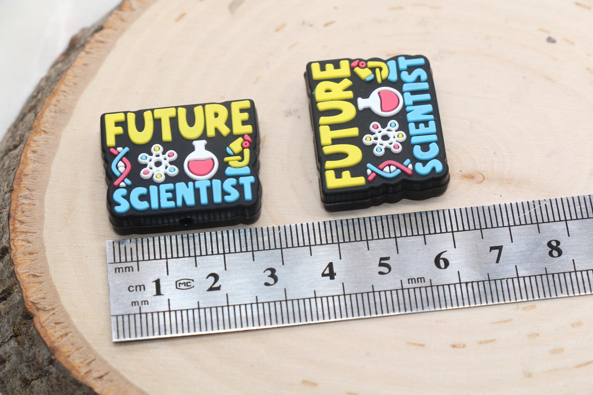 Future Scientist Silicone Focal Beads, Scientist Silicone Beads, Silicone Loose Beads, Beadable Pen Focal Beads #595