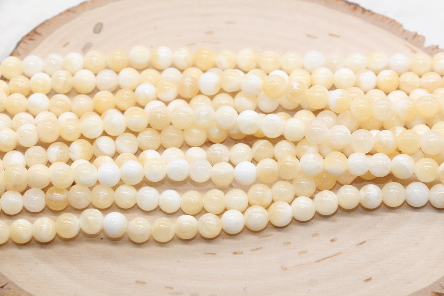 6mm Yellow Jade Beads, Smooth Gemstone Round Loose Beads, Yellow Jade Gemstone Stone Beads #274