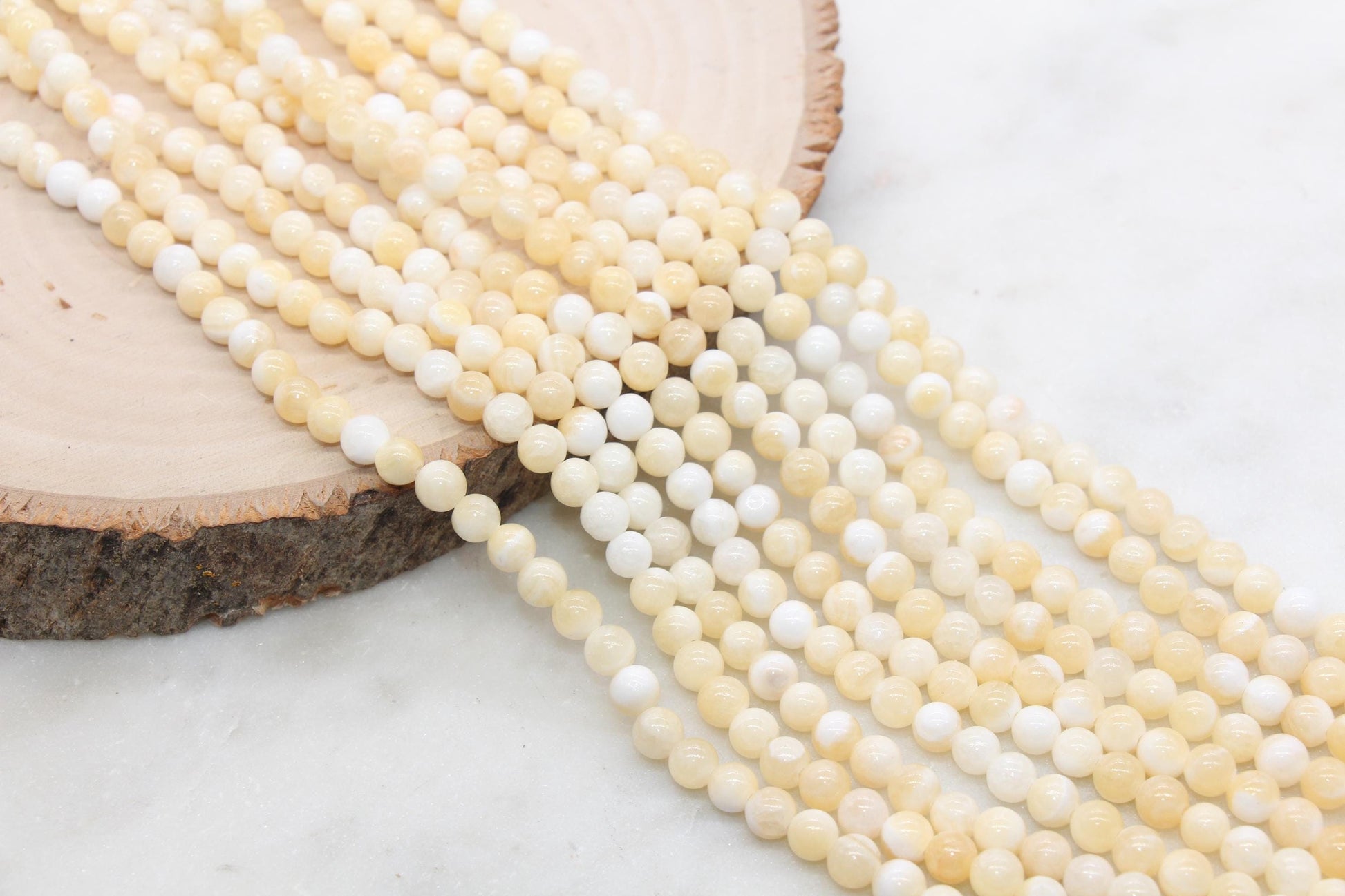 6mm Yellow Jade Beads, Smooth Gemstone Round Loose Beads, Yellow Jade Gemstone Stone Beads #274