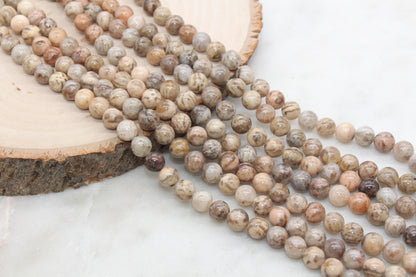 8mm Feldspar Beads, Feldspar Gemstone Round Beads, Full Strand 15inch, #275