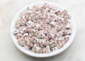 9mm-10mm snowman polymer clay beads, christmas clay charms for bracelets 2