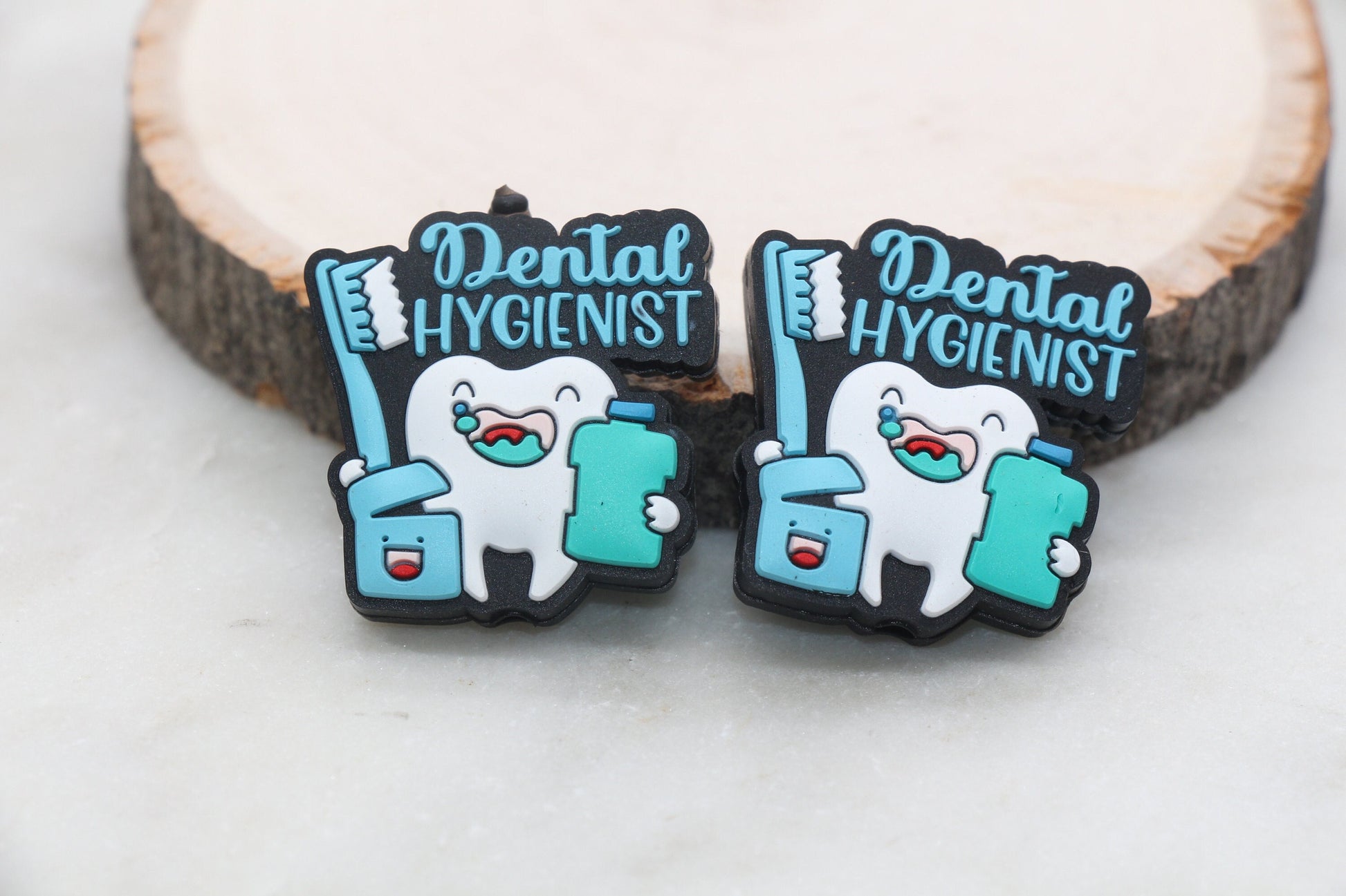 Dental Hygienist Silicone Beads, Dental Themed Beads, Dental Tooth Focal Beads, Chunky Beads, Silicone Loose Beads, Focal Beads #562