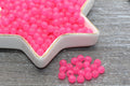 6mm Rose Pink Translucent Acrylic Gumball Beads