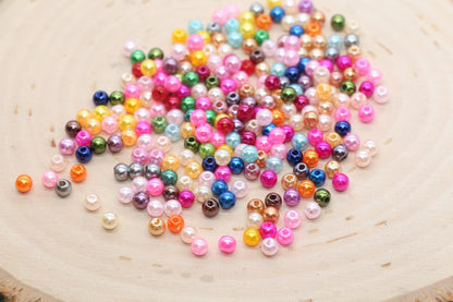 size 4mm round mix color beads