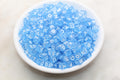 6mm Translucent Blue Acrylic Cube Letter Beads