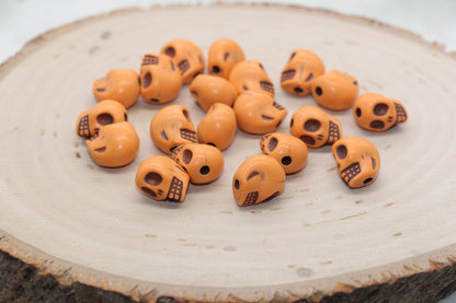 Skull Acrylic Beads, Chunky Skull Head Acrylic Beads, Plastic Skull Beads, Halloween Skull Beads #749