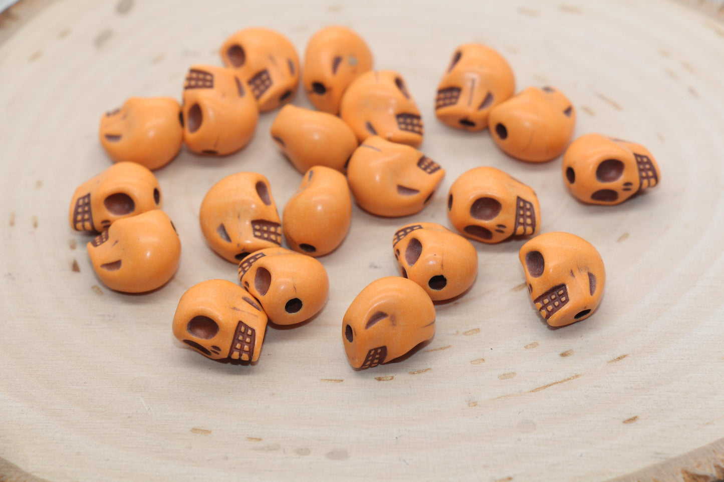 Skull Acrylic Beads, Chunky Skull Head Acrylic Beads, Plastic Skull Beads, Halloween Skull Beads #749