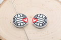Volleyball PVC silicone focal beads for pens and keychains