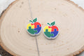 Autism Apple Puzzle Pieces silicone focal beads for pens and keychains