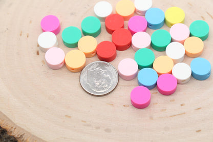 Mix Blank Round Clay Beads, Multicolor Blank Polymer Clay Beads, Jewelry Beads, Bead for Bracelet #604