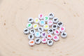 7mm Multicolor with Black Hand Acrylic Symbol Beads