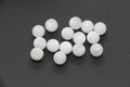 8mm Soft White Mix Acrylic Gumball Beads