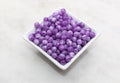 8mm Purple and White Mix Acrylic Gumball Beads