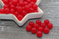 12mm Red Translucent Acrylic Gumball Beads