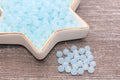 6mm Baby Blue Translucent Acrylic Spacer Beads