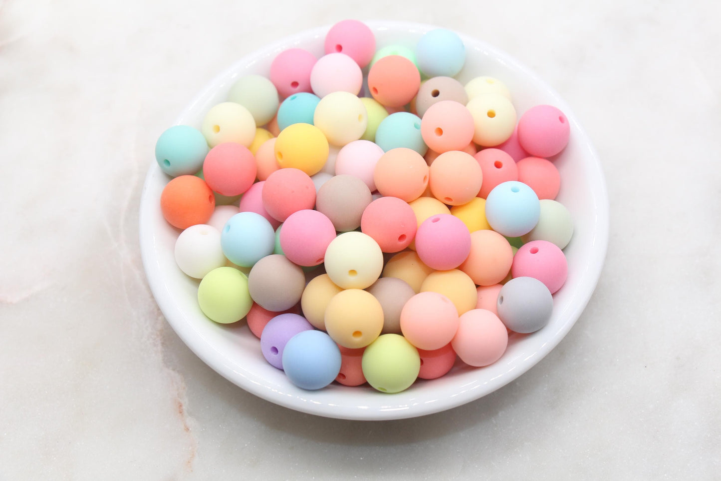 12mm Matte Pastel Multicolored Gumball Beads, Round Acrylic Loose Beads, Frosted Bubblegum Beads, Chunky Beads, Round Plastic Beads #149